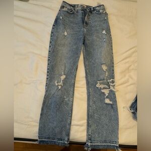 Abercrombie curve love size zero straight jeans
